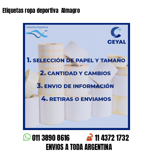 Etiquetas ropa deportiva  Almagro