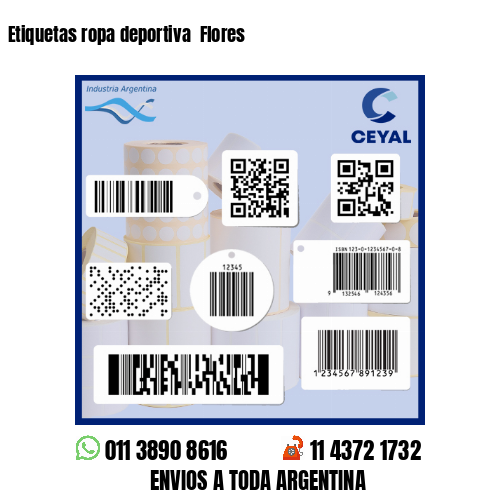Etiquetas ropa deportiva  Flores