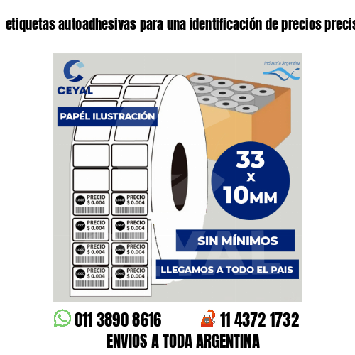 etiquetas autoadhesivas para una identificación de precios precisa y clara