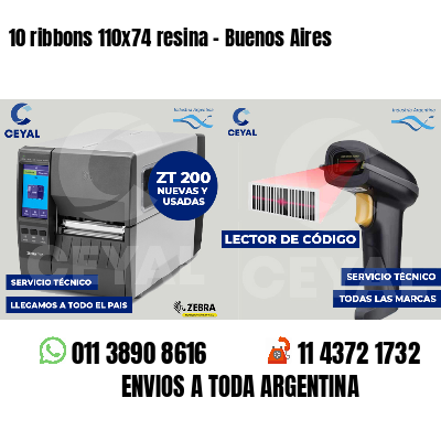 10 ribbons 110x74 resina - Buenos Aires