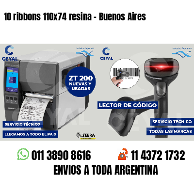 10 ribbons 110x74 resina - Buenos Aires