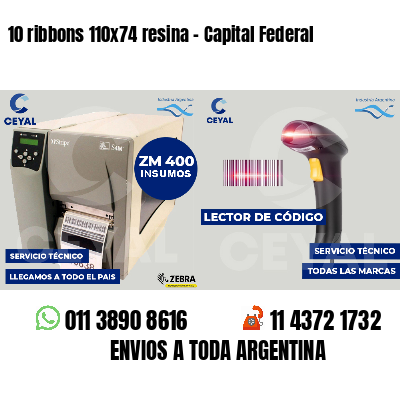 10 ribbons 110x74 resina - Capital Federal