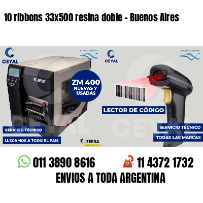 10 ribbons 33x500 resina doble - Buenos Aires