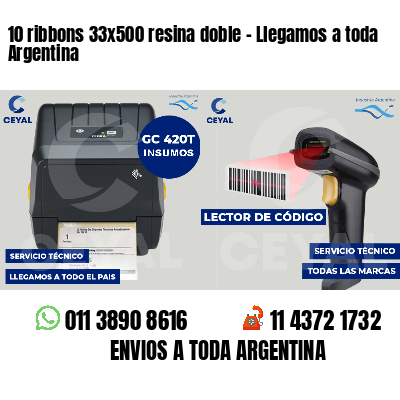 10 ribbons 33x500 resina doble - Llegamos a toda Argentina