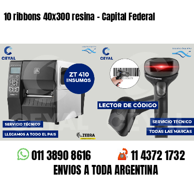 10 ribbons 40x300 resina - Capital Federal