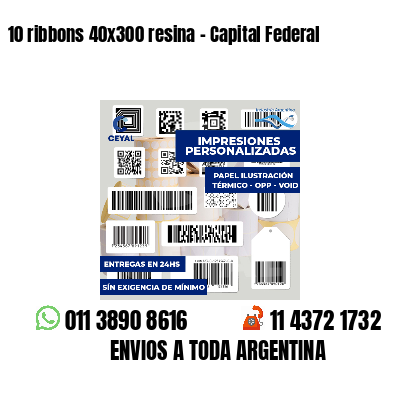 10 ribbons 40x300 resina - Capital Federal