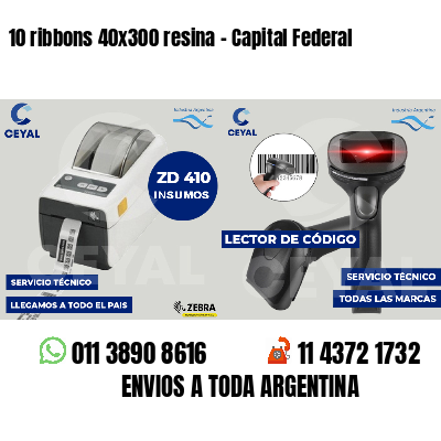 10 ribbons 40x300 resina - Capital Federal