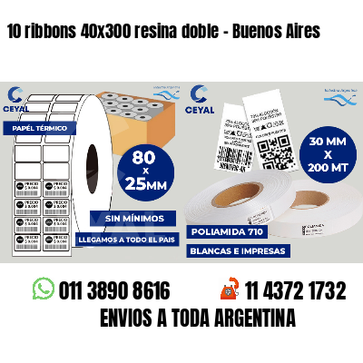 10 ribbons 40x300 resina doble - Buenos Aires