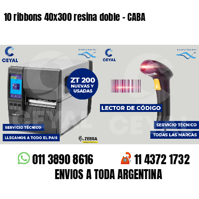 10 ribbons 40x300 resina doble - CABA
