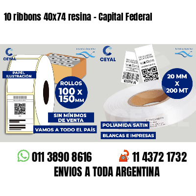 10 ribbons 40x74 resina - Capital Federal
