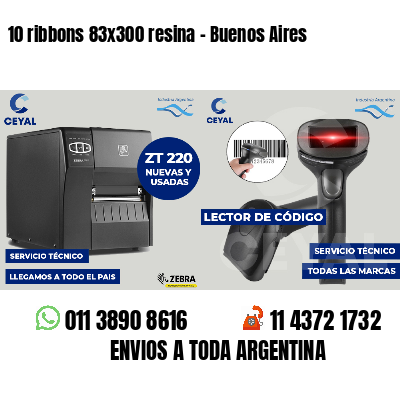 10 ribbons 83x300 resina - Buenos Aires