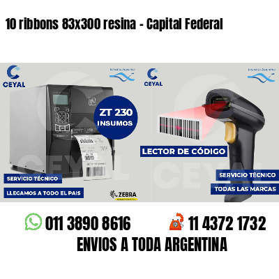 10 ribbons 83x300 resina - Capital Federal