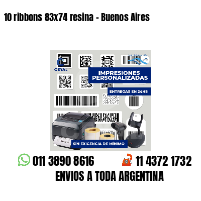 10 ribbons 83x74 resina - Buenos Aires