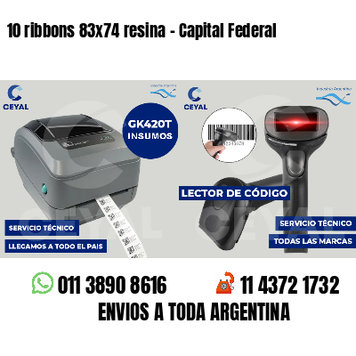 10 ribbons 83x74 resina - Capital Federal