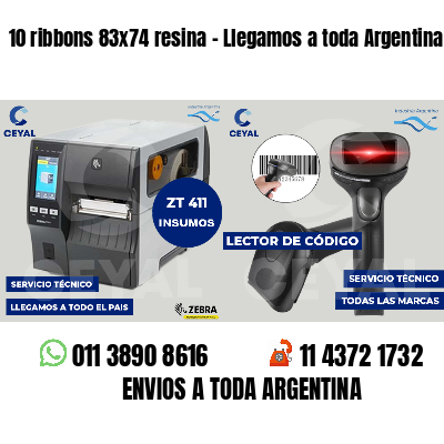 10 ribbons 83x74 resina - Llegamos a toda Argentina