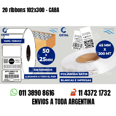 20 ribbons 102x300 - CABA
