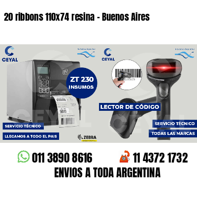 20 ribbons 110x74 resina - Buenos Aires