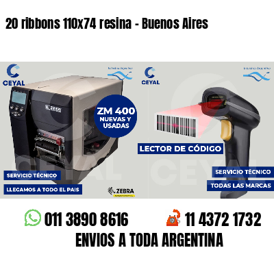 20 ribbons 110x74 resina - Buenos Aires