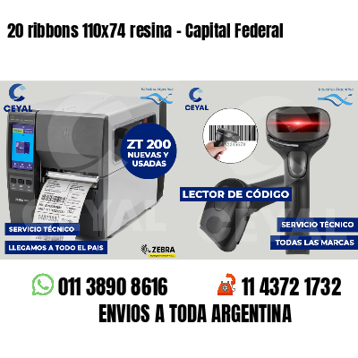 20 ribbons 110x74 resina - Capital Federal