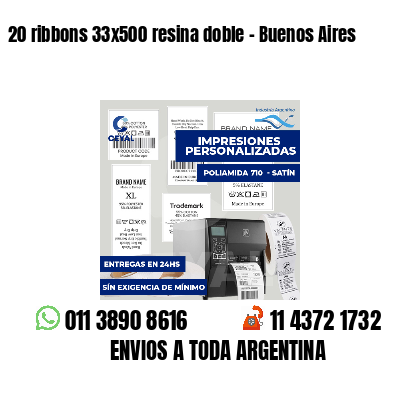 20 ribbons 33x500 resina doble - Buenos Aires