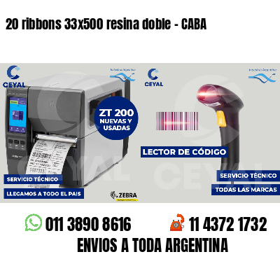 20 ribbons 33x500 resina doble - CABA