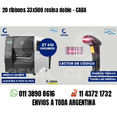 20 ribbons 33x500 resina doble - CABA
