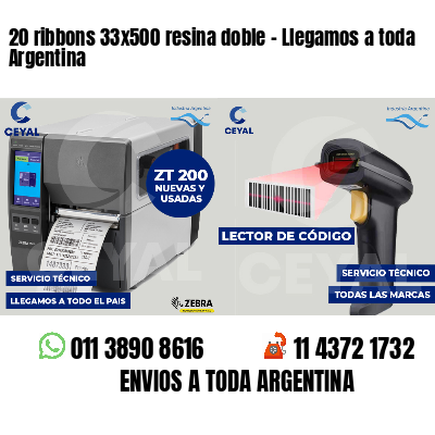 20 ribbons 33x500 resina doble - Llegamos a toda Argentina