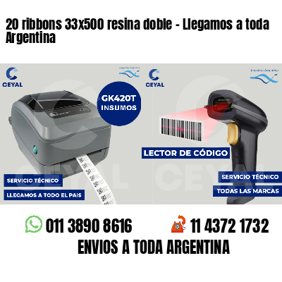 20 ribbons 33x500 resina doble - Llegamos a toda Argentina
