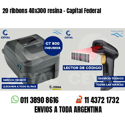 20 ribbons 40x300 resina - Capital Federal