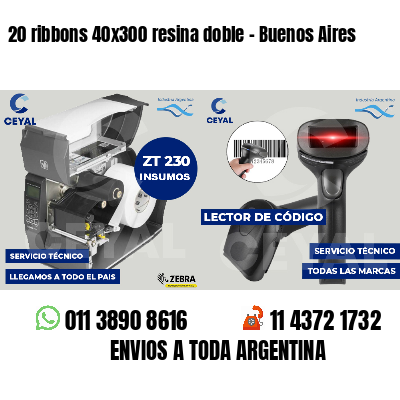 20 ribbons 40x300 resina doble - Buenos Aires