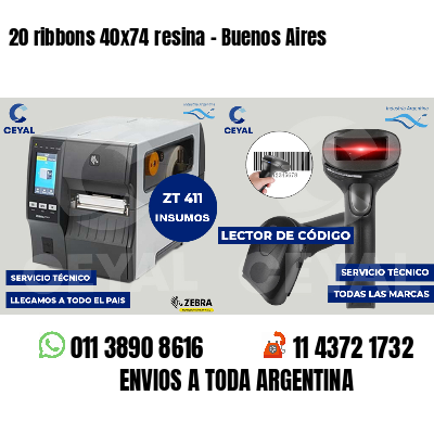 20 ribbons 40x74 resina - Buenos Aires