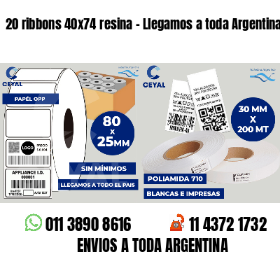 20 ribbons 40x74 resina - Llegamos a toda Argentina