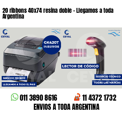 20 ribbons 40x74 resina doble - Llegamos a toda Argentina
