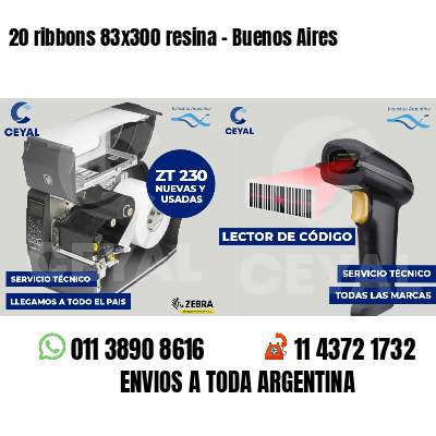 20 ribbons 83x300 resina - Buenos Aires