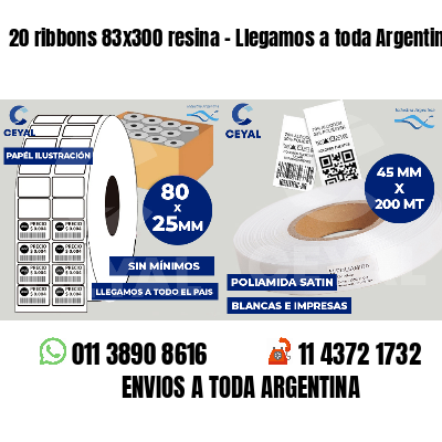 20 ribbons 83x300 resina - Llegamos a toda Argentina