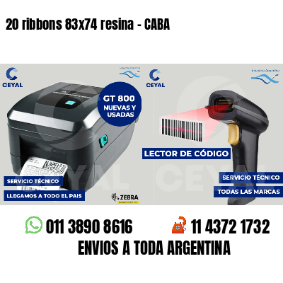 20 ribbons 83x74 resina - CABA
