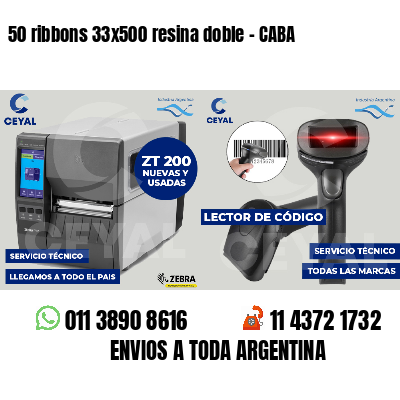 50 ribbons 33x500 resina doble - CABA