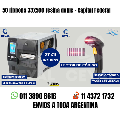 50 ribbons 33x500 resina doble - Capital Federal
