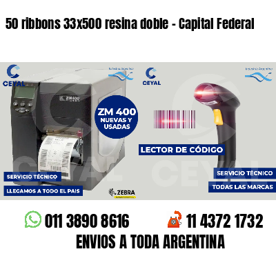 50 ribbons 33x500 resina doble - Capital Federal