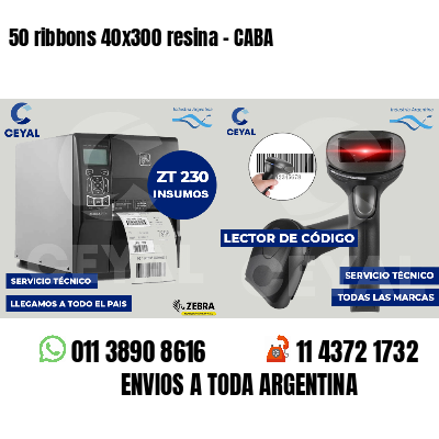 50 ribbons 40x300 resina - CABA