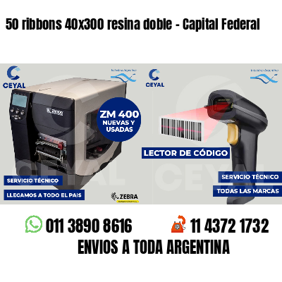 50 ribbons 40x300 resina doble - Capital Federal
