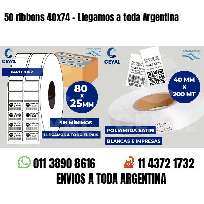 50 ribbons 40x74 - Llegamos a toda Argentina