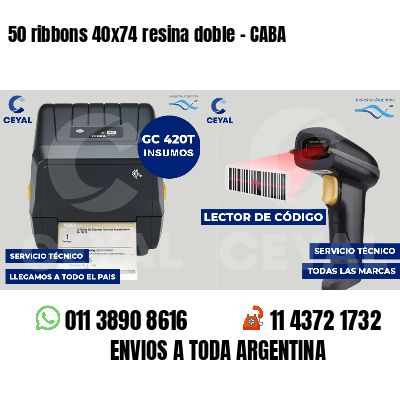 50 ribbons 40x74 resina doble - CABA