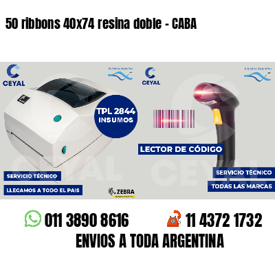 50 ribbons 40x74 resina doble - CABA