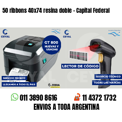 50 ribbons 40x74 resina doble - Capital Federal