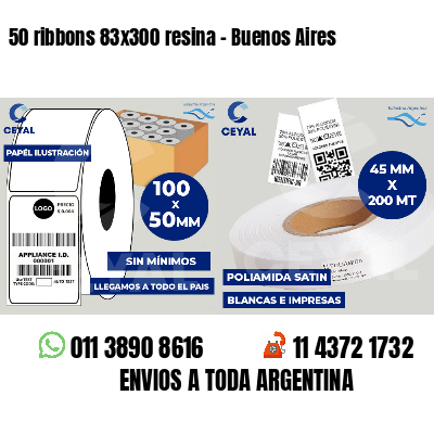 50 ribbons 83x300 resina - Buenos Aires