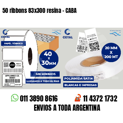 50 ribbons 83x300 resina - CABA