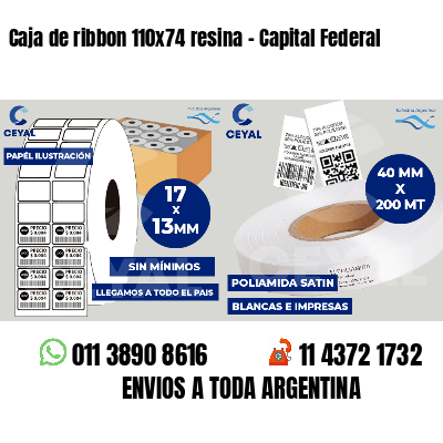 Caja de ribbon 110x74 resina - Capital Federal