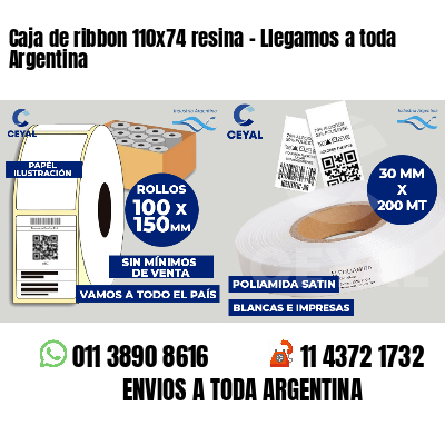 Caja de ribbon 110x74 resina - Llegamos a toda Argentina