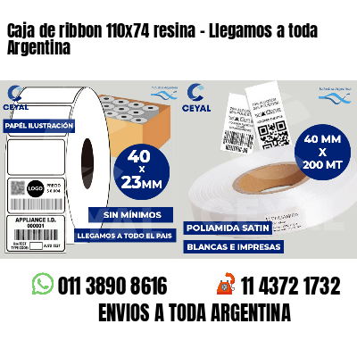 Caja de ribbon 110x74 resina - Llegamos a toda Argentina